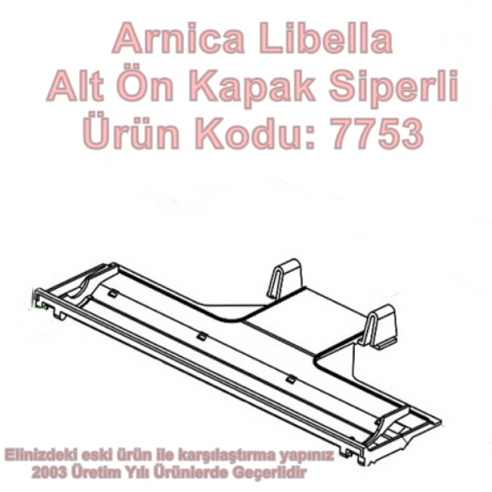 ARNİCA Libella Fırçalı Turbo Başlık Alt Ön Kapak (Eski Model EP TF Orjinal Yedek Parça)