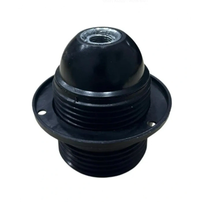 ÇETSAN İtalyan Duy E-27 Tam Diş SİYAH Avize Duyu (Vidalı Kablo Bağlantısı)