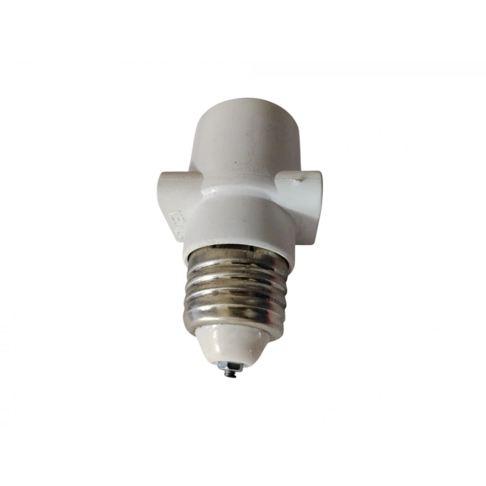 EMEKSAN E-27 Duy Priz Topraksız 2 Fiş Ve 1 E-27 Ampul Takılabilen Duy