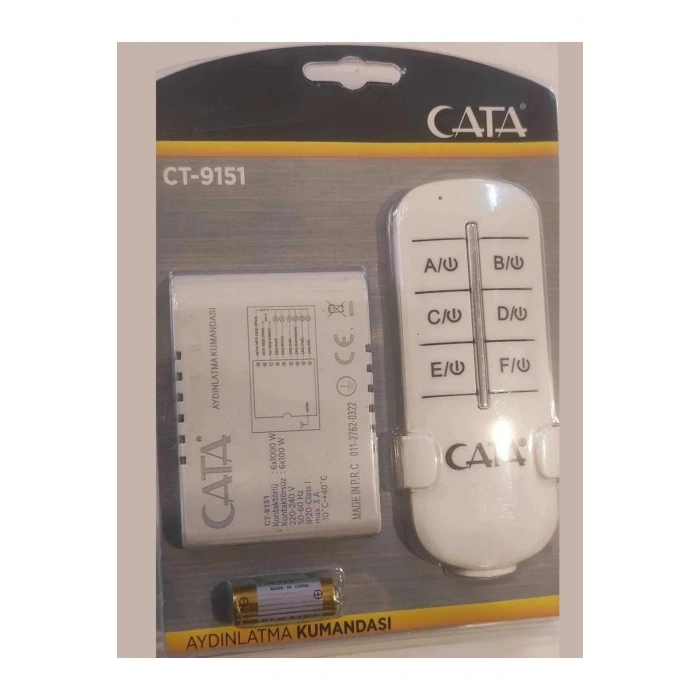 CATA 6 Çıkışlı Avize Aydınlatma Kumandası 6x1000w 6lı Wireless Kontrol IP20 220 Volt