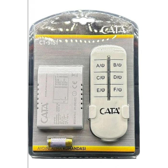 CATA 6 Çıkışlı Avize Aydınlatma Kumandası 6x1000w 6lı Wireless Kontrol IP20 220 Volt