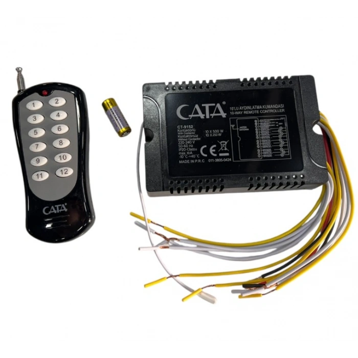 CATA 10 Çıkışlı  Avize Aydınlatma Kumandası 10x1000w 10lu Wireless Kontrol IP20 220 Volt