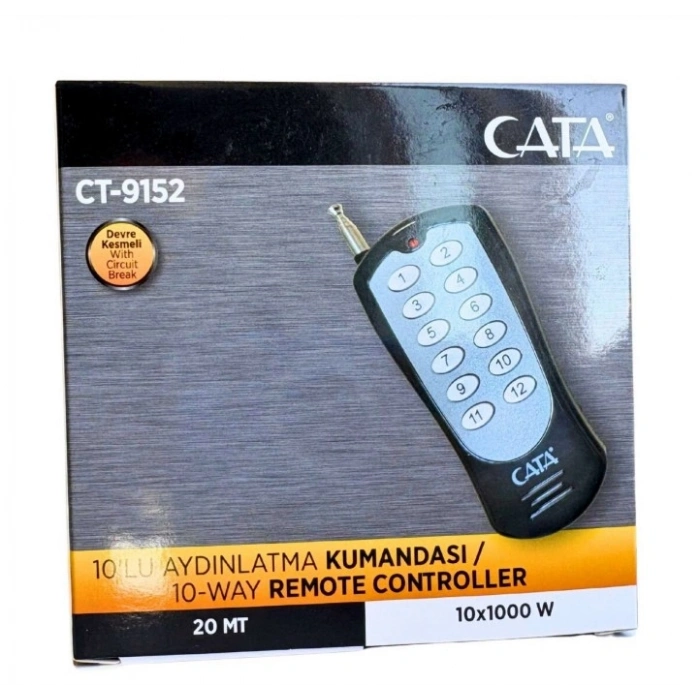 CATA 10 Çıkışlı  Avize Aydınlatma Kumandası 10x1000w 10lu Wireless Kontrol IP20 220 Volt