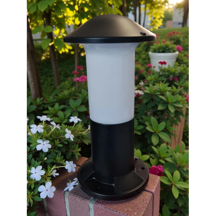 ZERPA Mantar Set Üstü Aplik BEYAZ Bahçe Armatür ABS Plastik E-27 Duylu IP45