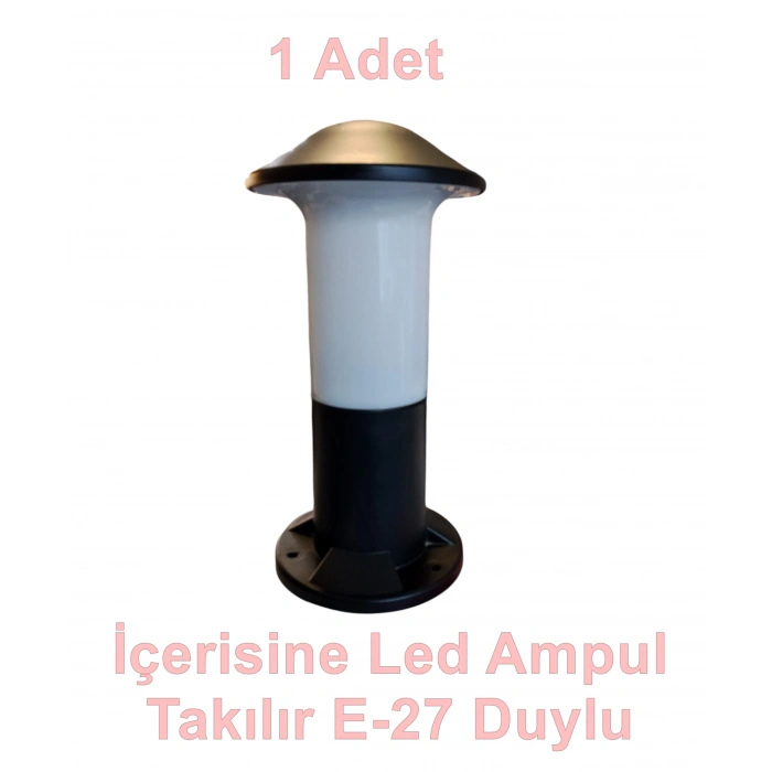 ZERPA Mantar Set Üstü Aplik BEYAZ Bahçe Armatür ABS Plastik E-27 Duylu IP45