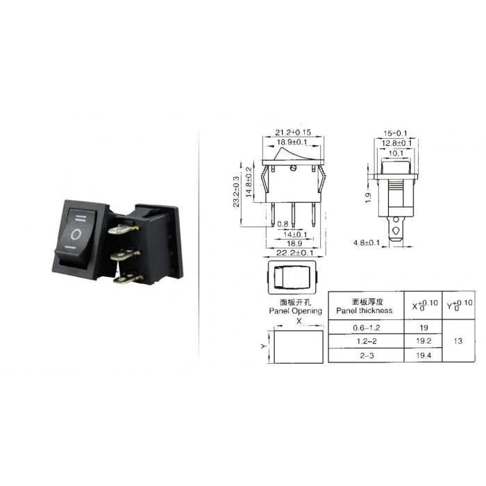 ENDER Mini 1-0-2 Işıksız Anahtar Sabit İki Konumlu
