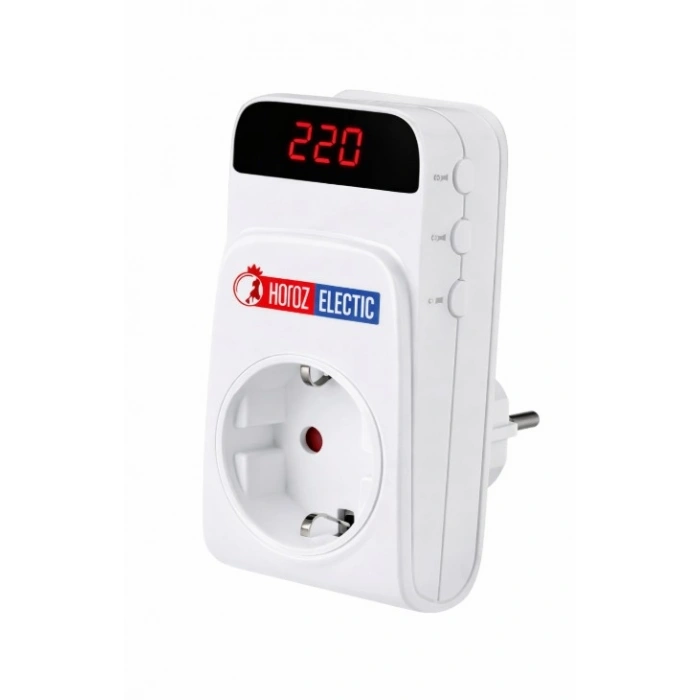HOROZ Protex-r Ani Yüksek Akım Korumalı Priz Dijital Göstergeli 140v-280v Arası Ayarlanabilir