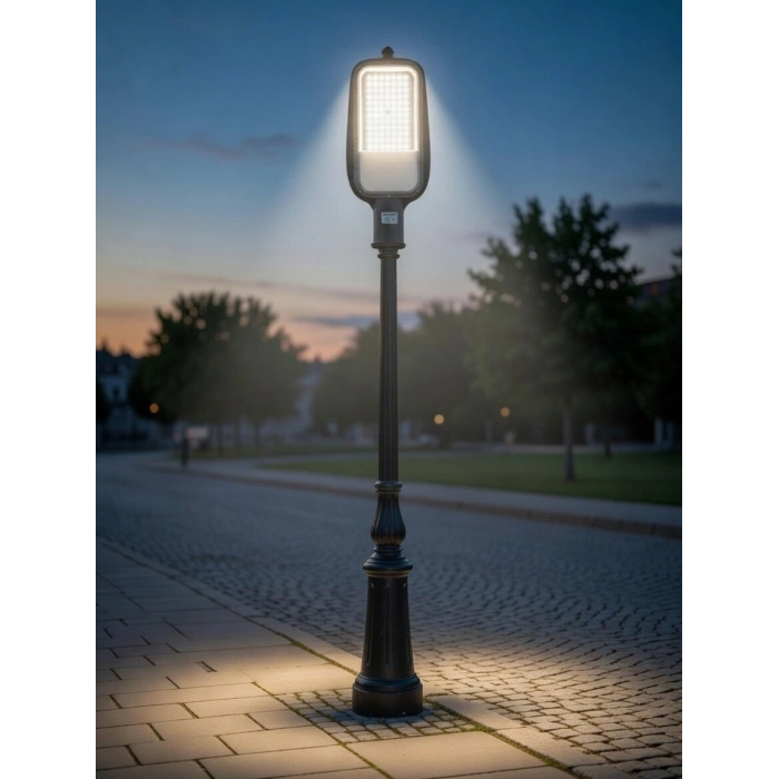 HOROZ Texas-100 100w Ledli Sokak Lambası Armatürü Beyaz Işık 6400k 220 Volt IP65