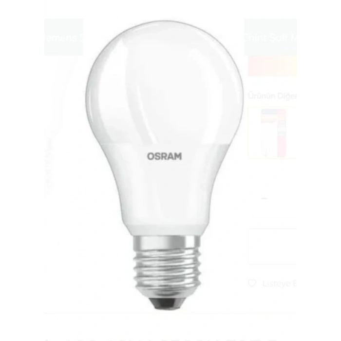 OSRAM E-27 13w Led Ampul BEYAZ Işık 6500k Led Value 1521 Lm 220 Volt (13w Tüketim 100w Değerinde ışık)