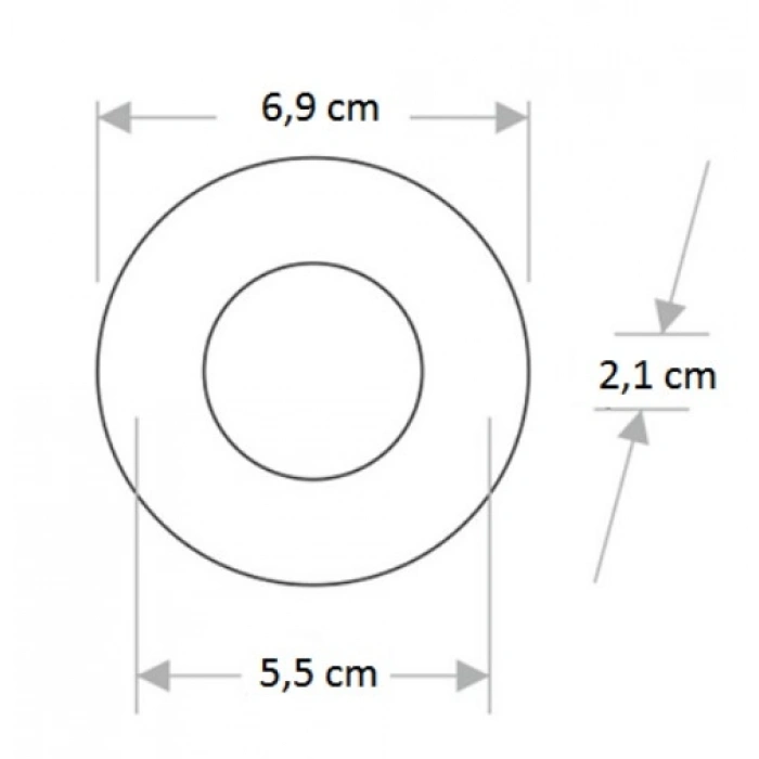 CATA 2w Neptün Led Mobil Spot Koridor ve Basamak Aydınlatma Krom Kasa BEYAZ Işık 6400k (Geçme Kasaya Takılabilir)