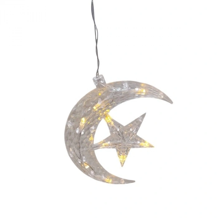Fişli 220v 3mt Ayyıldız Ve Yıldız Figürlü Süsleme Ledi 6 Fügür 5 Yanma Modu GÜNIŞIĞI 3500k Eklenebilir