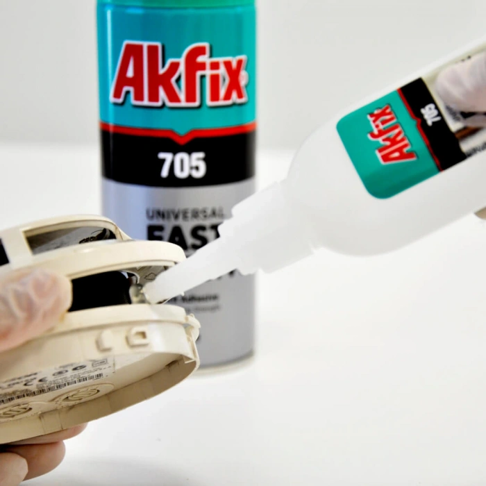 AKFİX Profesyonel Şok Hızlı Yapıştırıcı Kit 200ml + 50ml (Mdf Plastik Porselen Gibi Genel Amaçlı Yapıştırıcı+Aktivatör)