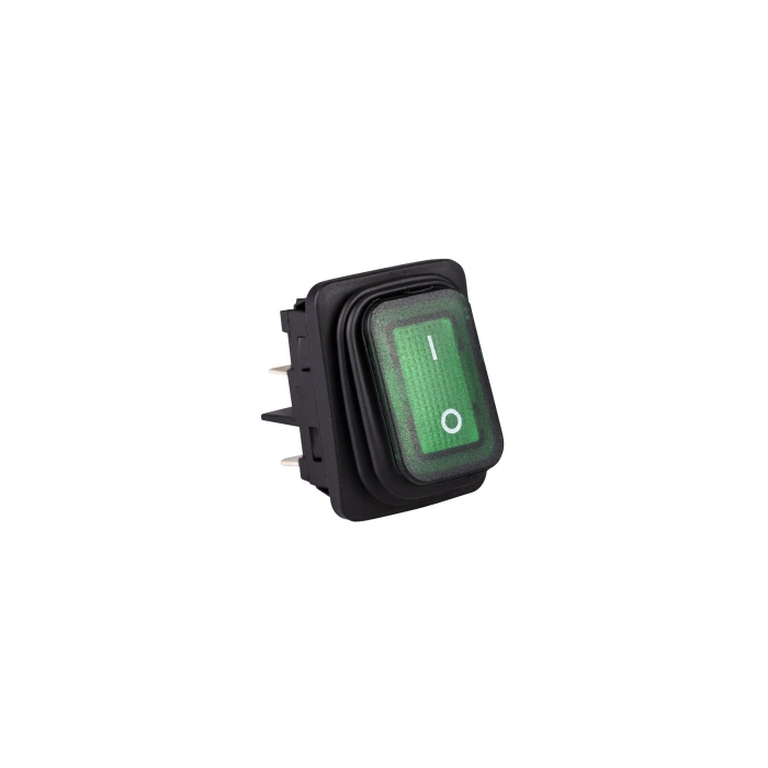 EMAS Geniş Körüklü Yeşil Işıklı Anahtar 16A 220v 0-1 IP65 (Suya ve Toza Dayanıklı)