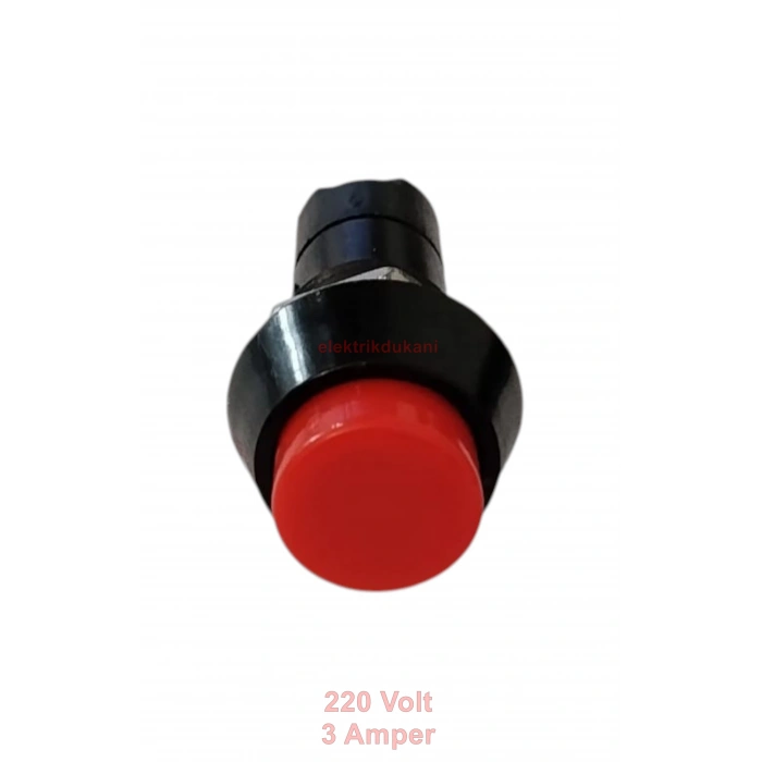 ENDER 12mm KIRMIZI Yuvarlak Kalıcı Çıt Çıt Buton Anahtar