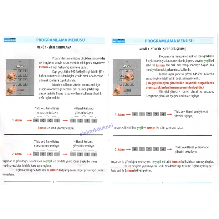 AUDIO Yeni KGK ŞİFRELİ Tuş Takımlı Kapı Giriş Sistemi 12-24 Volt Arası Ac Veya 18-24 Volt Arası Dc İle Çalışır