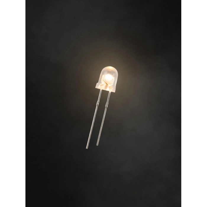 Şeffaf Ilık Beyaz(Günışığı) Işık Mantar Led Diyot 3.6 Volt (1 Adet)