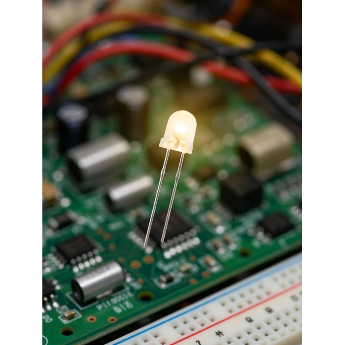 Şeffaf Ilık Beyaz(Günışığı) Işık Mantar Led Diyot 3.6 Volt (1 Adet)