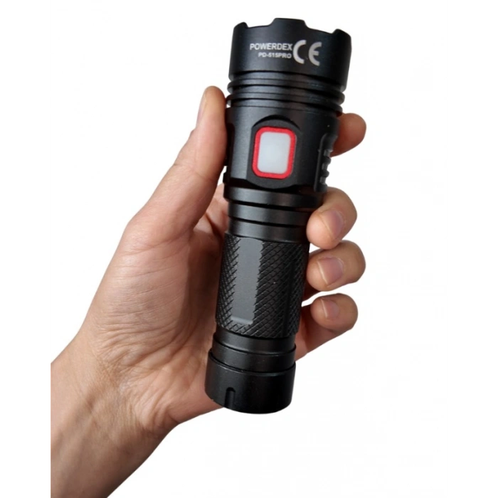 POWERDEX 20w Şarjlı Ledli Profesyonel Avcı Tüfek El Feneri 1200Lm 26650 Pil 6000mAh 3.7v IP65