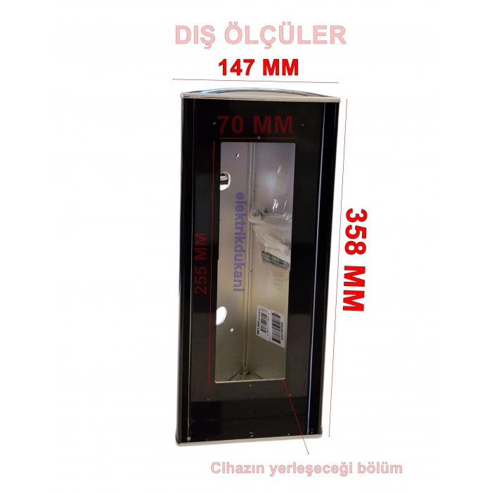 AUDIO Konsept SİYAH Görüntülü Zil Paneli Çevirme Aparatı 358mm x 147mm