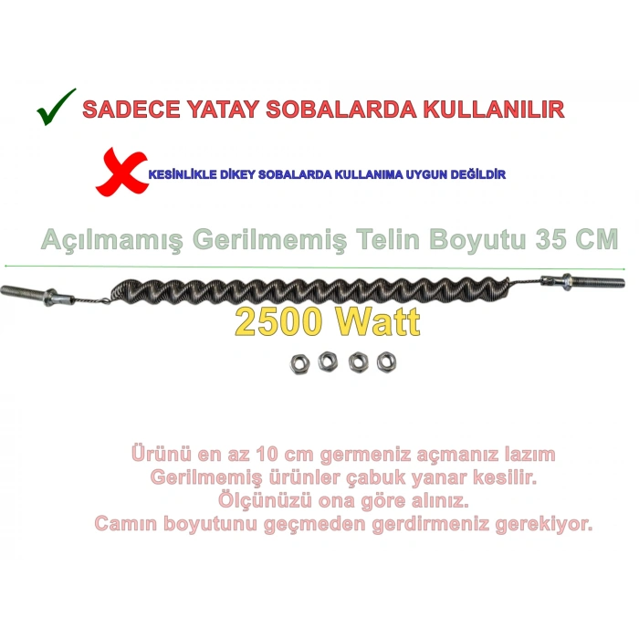 ENDER İnfrared Soba Rezistansı Teli Spirali 2500W (Piyasa Ufo Rezistansı)