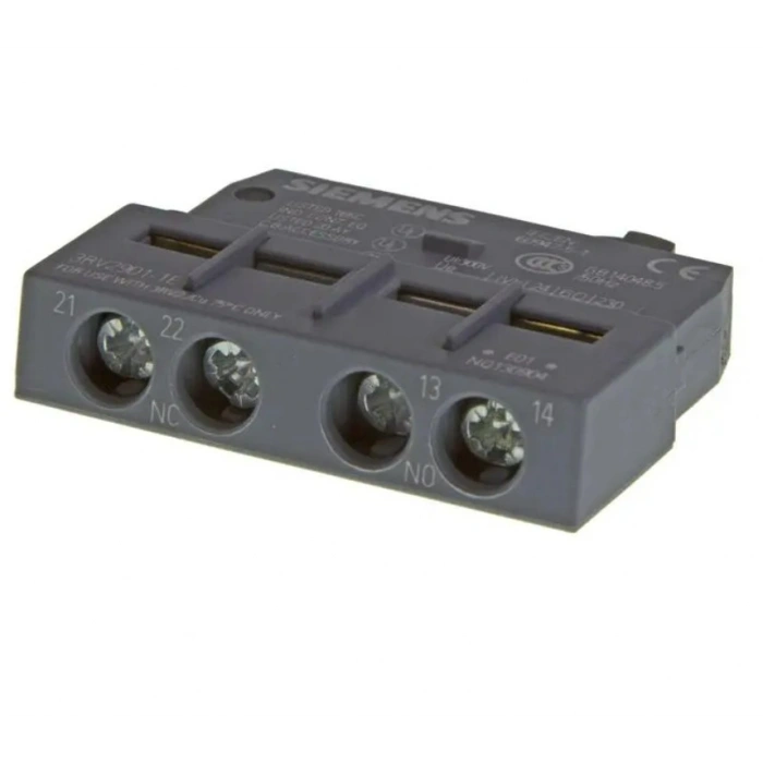 SİEMENS 1Nc+1No Kontaklı 2.5A Motor Koruma Şalteri Yardımcı Kontak Üstten Geçmeli Yatay (SIRIUS 3RV Modellerine Uyumlu)