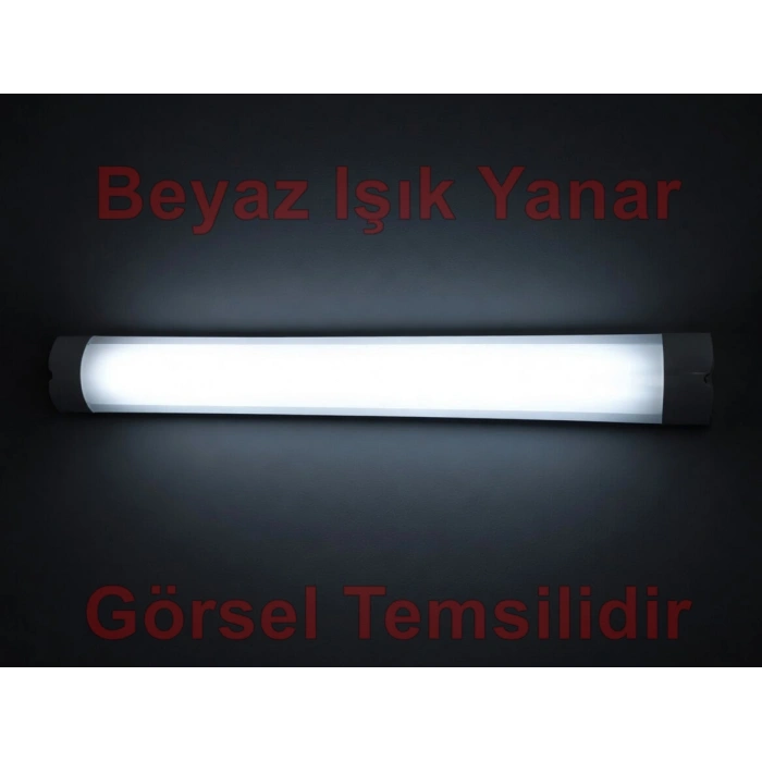 YCL 60cm 18w BEYAZ Yatay Led Bant Armatür 6500k IP20 220 Volt