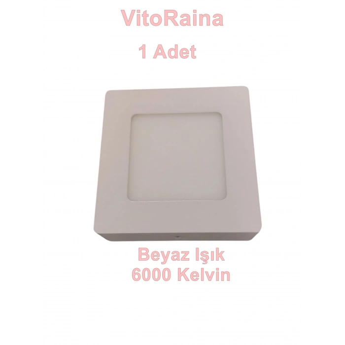 VİTO SIVA Ü. KARE 6W LED PANEL SPOT BEYAZ 6000K