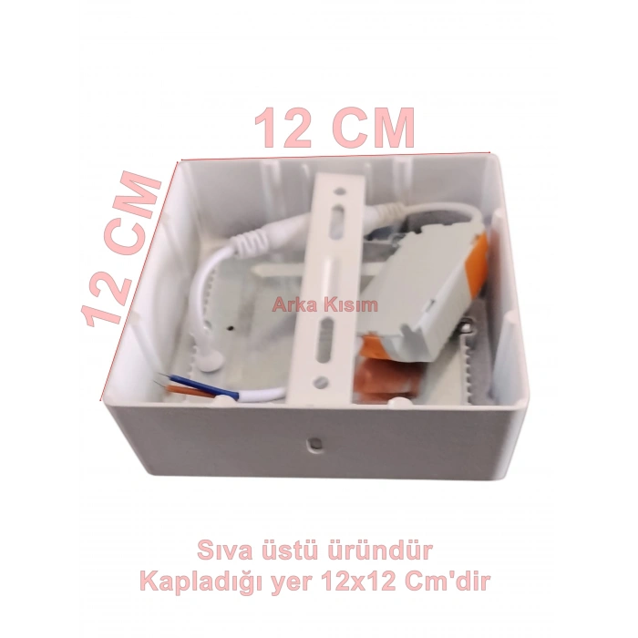 VİTO SIVA Ü. KARE 6W LED PANEL SPOT BEYAZ 6000K