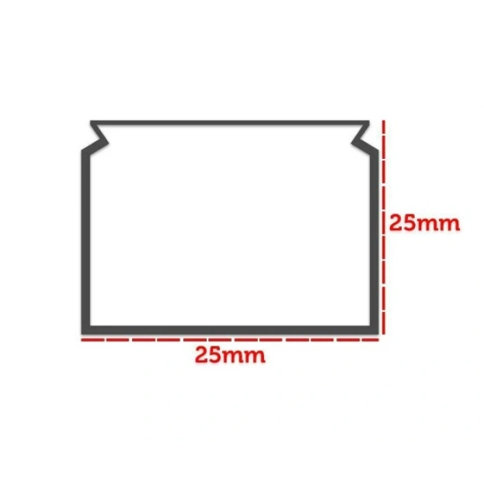 MUTLUSAN SİYAH 25X25 YAPIŞKANLI KABLO KANAL
