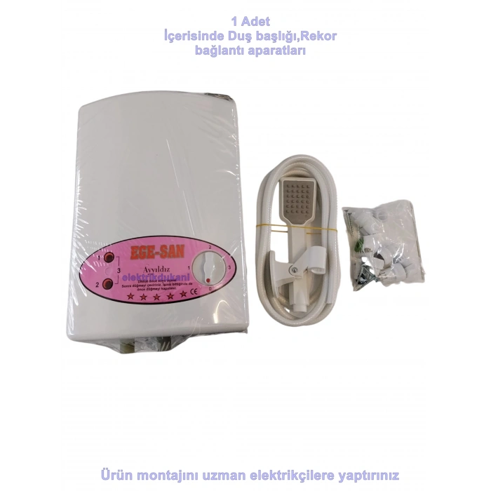 EGESAN Ayyıldız Ani Banyo Su Isıtıcı Şofben 7500w 220v Volt