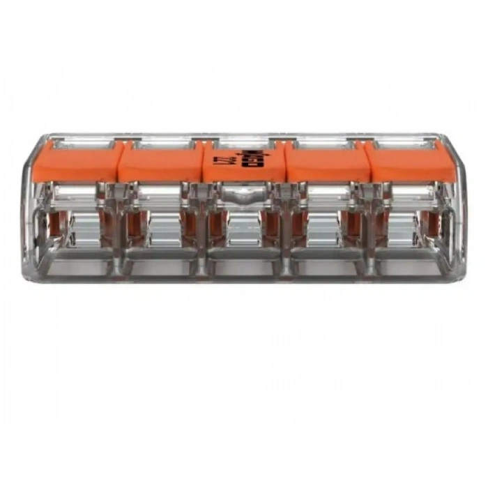 WAGO 5li Mandallı Tırnaklı Buat Klemensi 0.14-4mm Arası (Beşli Buat Klemensi)