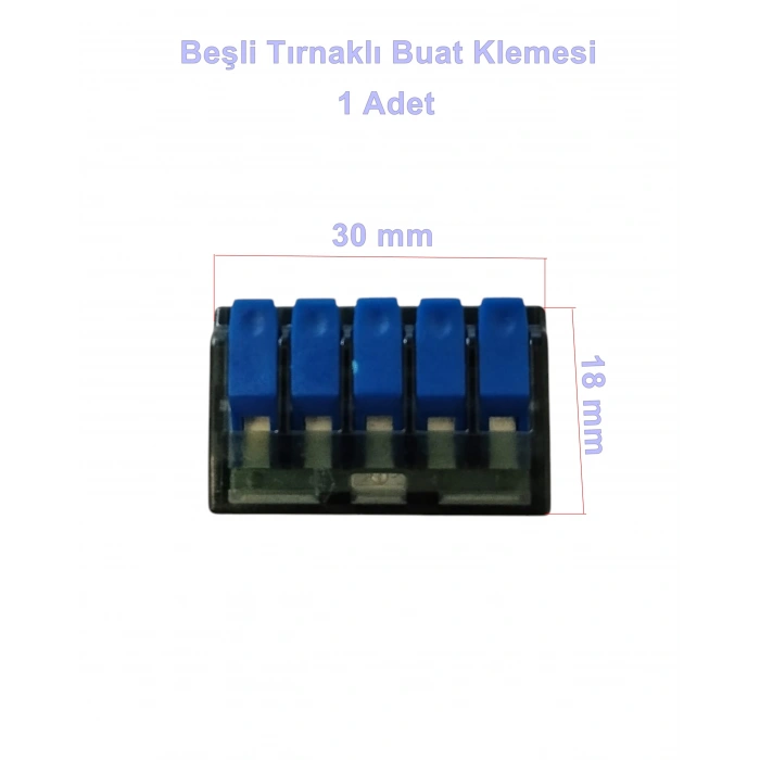 GWEST 5li Mandallı Tırnaklı Buat Klemensi 0.14-2.5mm Arası (Beşli Buat Klemensi)