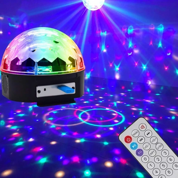 GENEL 360? Derece Çok Renkli Led Parti Küre Disko Topu Bluetooth + USB