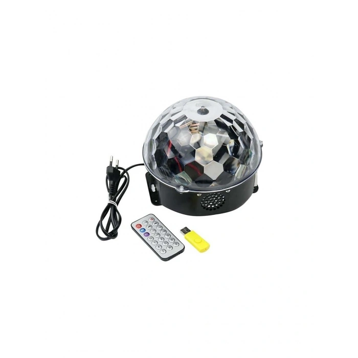 GENEL 360? Derece Çok Renkli Led Parti Küre Disko Topu Bluetooth + USB