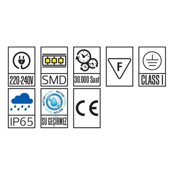 HOROZ Pars-50 50w BEYAZ Led Projektör SMD 6400k IP65 (50 Watt 220 Volt)