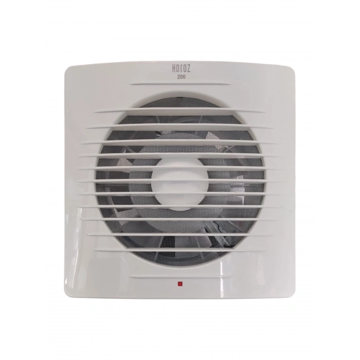 HOROZ Fan-200 200 lük Banyo ve Mutfak Havalandırma Aspiratörü Plastik Beyaz 40w IP20 220 Volt (Montaj Delik Çapı 200mm 20cm 8 İnç )