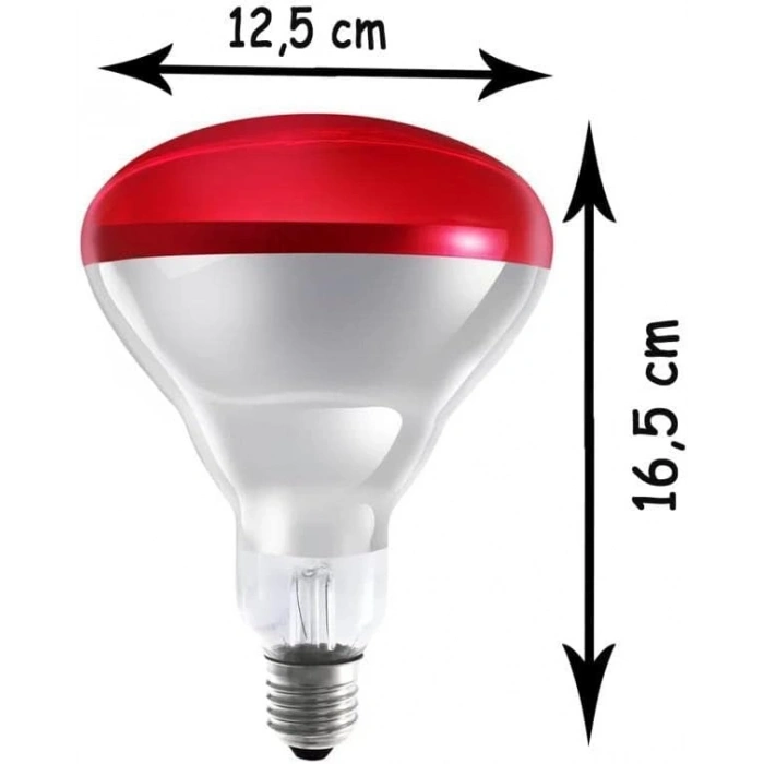 Kırmızı Işık 150w E-27 Duylu İnfrared Isı Ampulu Kuluçka Civciv Evcil Hayvan ve Ortam Isıtma 220v 150 Watt (Sürüngen İguana vs)