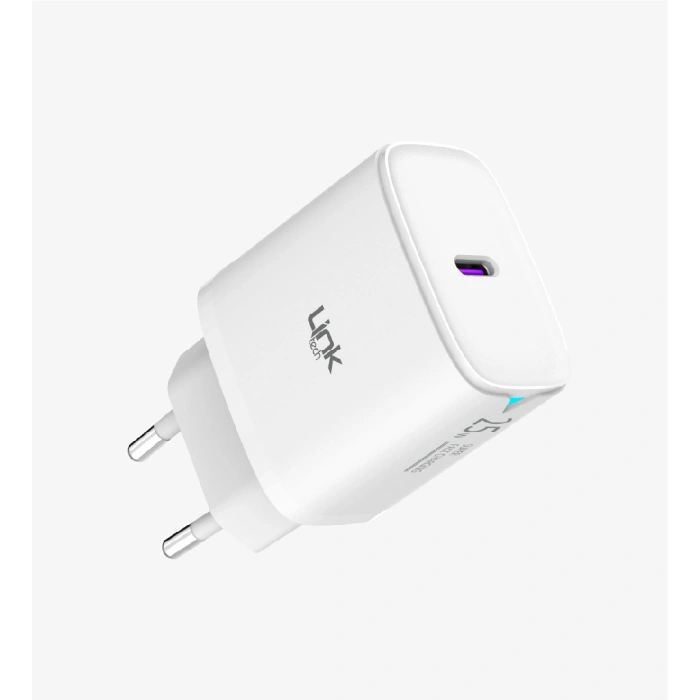 LİNKTECH Pd Type-C & Type-C Kablolu Şarj Aleti Set BEYAZ 25w Pd/Pd  3.0