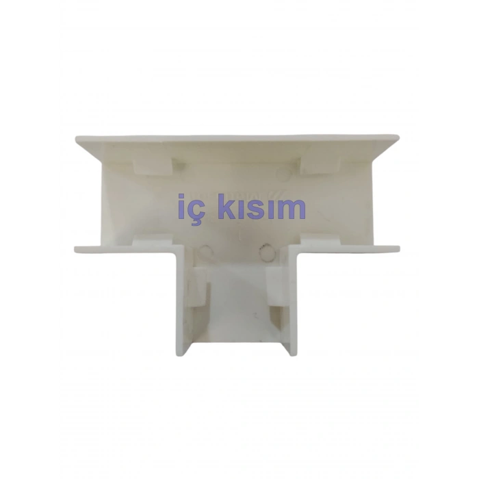 MUTLUSAN 16x16 Kablo Kanalı T Köşe Ek Parçası Plastik Beyaz