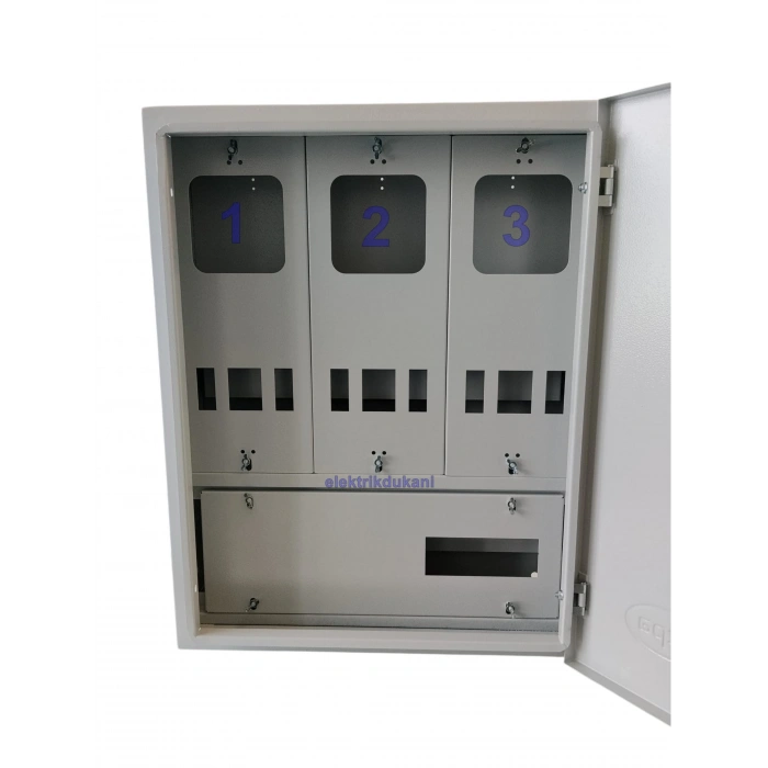 ÖZPA 1053 Sıva Üstü 3 Monofaze Sayaçlı 19 Otomatlı Elektrik Panosu IP40 S. Ü.