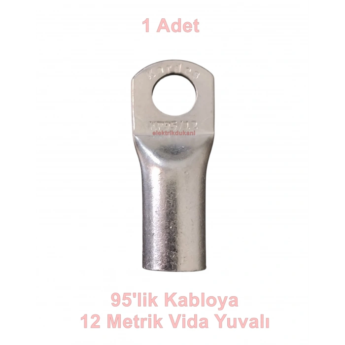 KARDEŞ SKP-95 95lik Sıkmalı Kablo Pabucu M-12 (95mm Papuç)