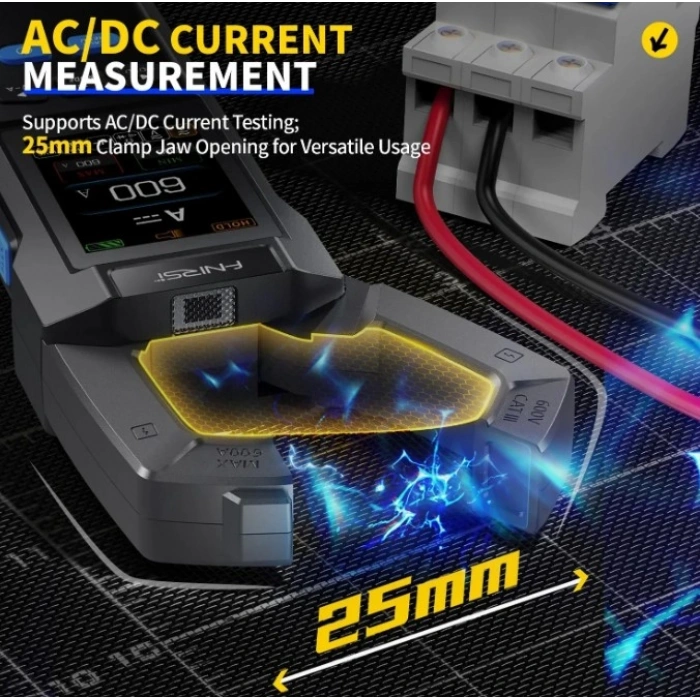 FNIRSi Çok Fonksiyonlu Multi Elektronik Dijital Pense Ampermetre Ölçü Aleti TFT Ekranlı Akıllı Cihaz(Voltaj ve Amper Değerlerini Aynı Ekranda Görebilme