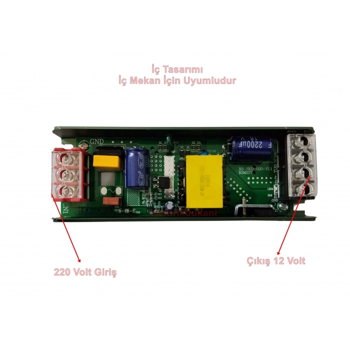HOROZ Vespa-250 Süper Slim 12v Dc 20.8A Şerit Led Trafosu 250w IP20 (12 Volt 20.8 Amper 10mt ye Kadar Kullanım İçin Uygundur)