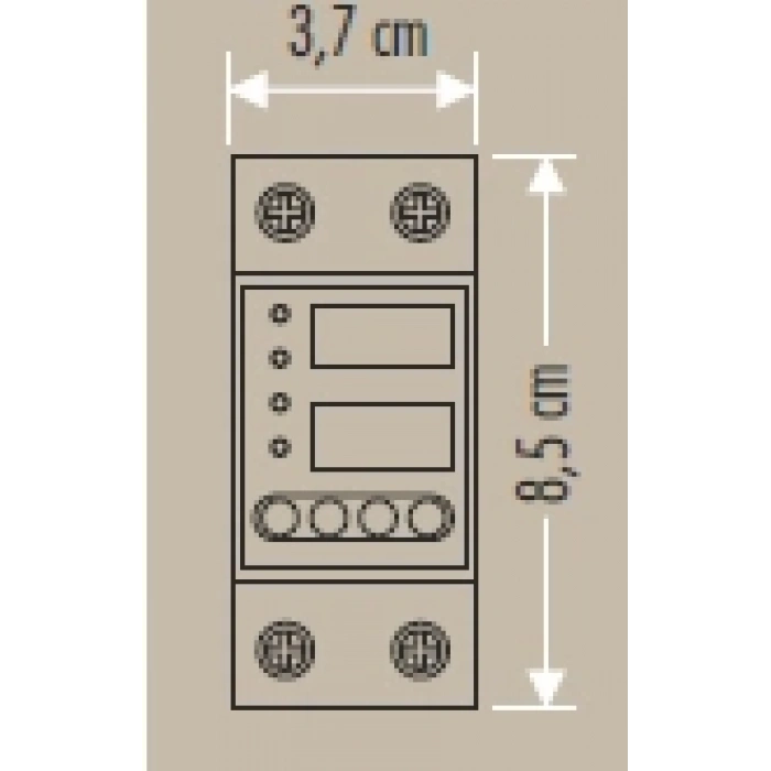 CATA 1x63A Monofaze Akıllı Voltaj ve Akım Koruma Rolesi Şebeke Giriş Voltaj Denetleyici 220 Volt 63 Amper