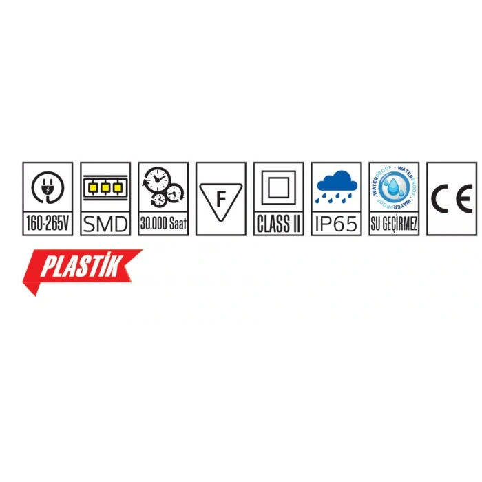 HOROZ Norton-36 36w GÜNIŞIĞI Işık Yuvarlak Sıva Üstü Led Glop 3000k 3600lm 36 Watt 220V IP65 S. Ü. (Dış Mekan Su ve Toz Geçirmez)