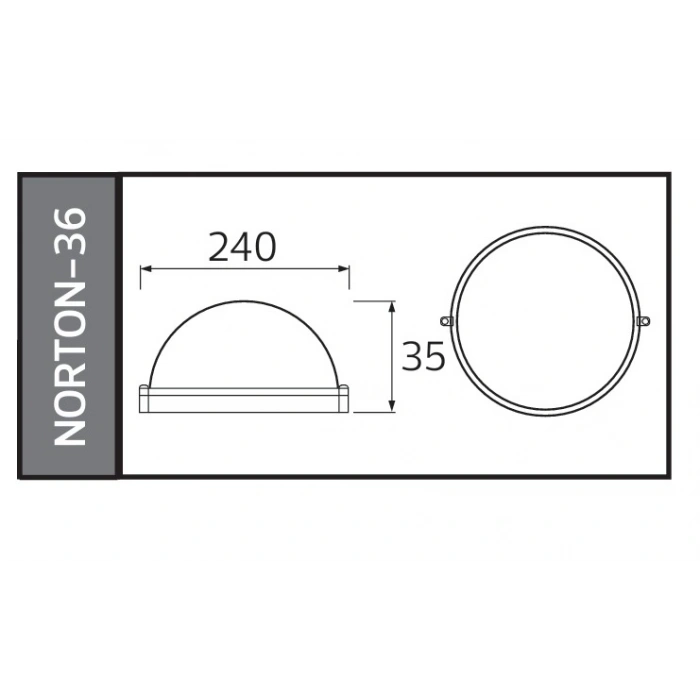 HOROZ Norton-36 36w GÜNIŞIĞI Işık Yuvarlak Sıva Üstü Led Glop 3000k 3600lm 36 Watt 220V IP65 S. Ü. (Dış Mekan Su ve Toz Geçirmez)