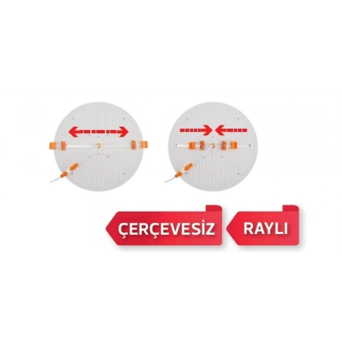 HOROZ Stella-24 24w GÜNIŞIĞI Işık Çerçevesiz Ayarlanabilir Sıva Altı Led Panel Spot 24 Watt 2700k 2500lm 220V IP20