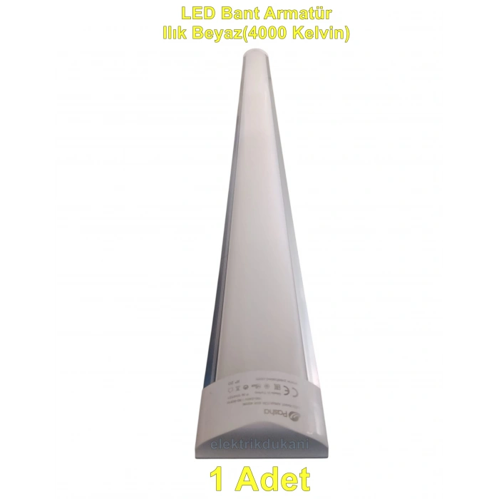 PASHA 120cm 40w GÜNIŞIĞI Yatay Led Bant Armatür 4000k IP20 220 Volt (Alüminyum Kasa)