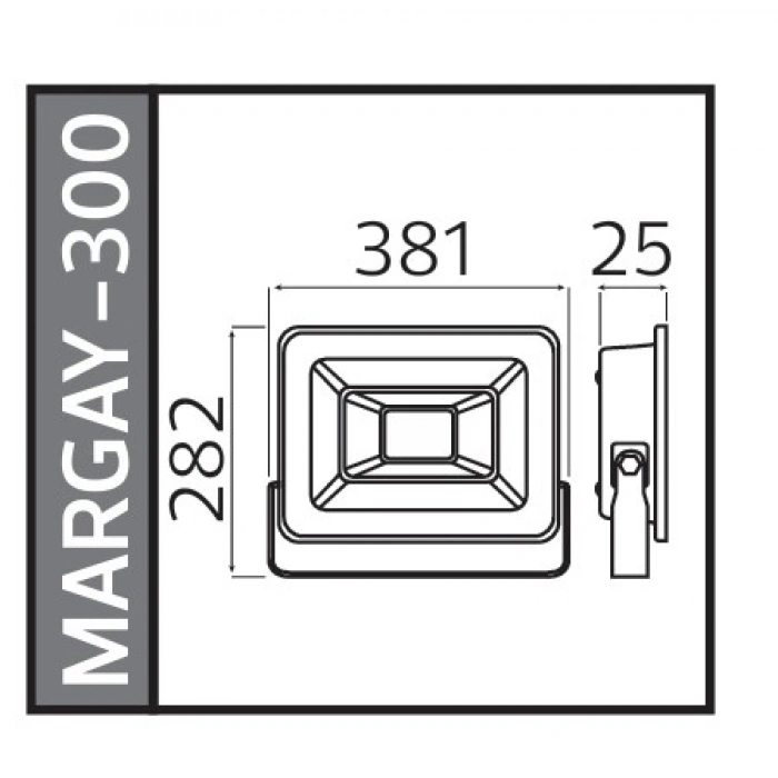 HOROZ Margay-300 300w BEYAZ Led Projektör SMD 6400k IP65 30.000lm (300 Watt 220 Volt)