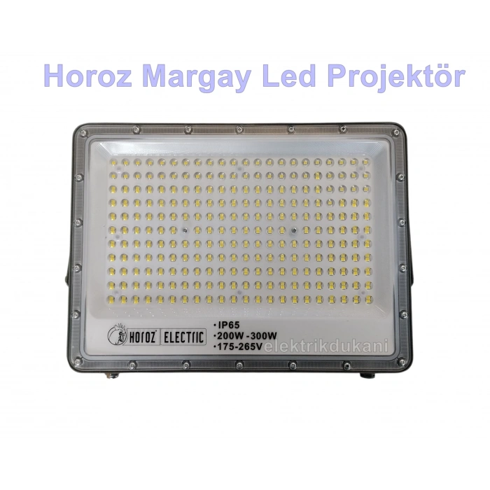 HOROZ Margay-300 300w BEYAZ Led Projektör SMD 6400k IP65 30.000lm (300 Watt 220 Volt)